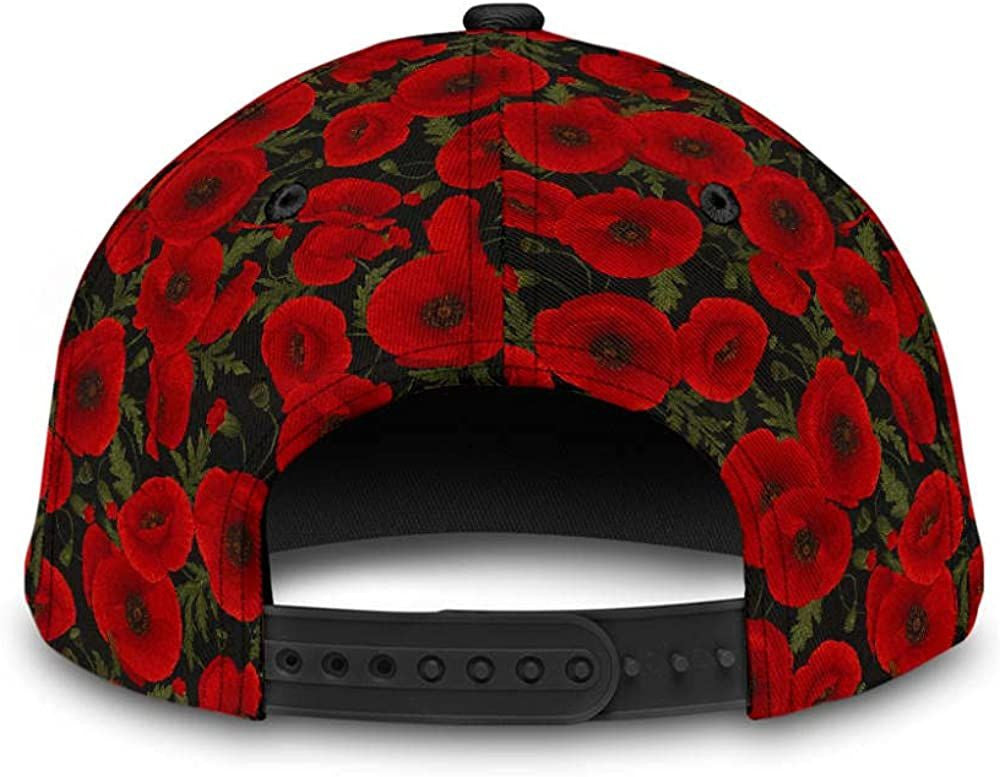Lest We Forget Anzac Day Poppy Beautiful 3D Printed Classic Cap Trucker Hats Custom Hats Gifts For Men & Women