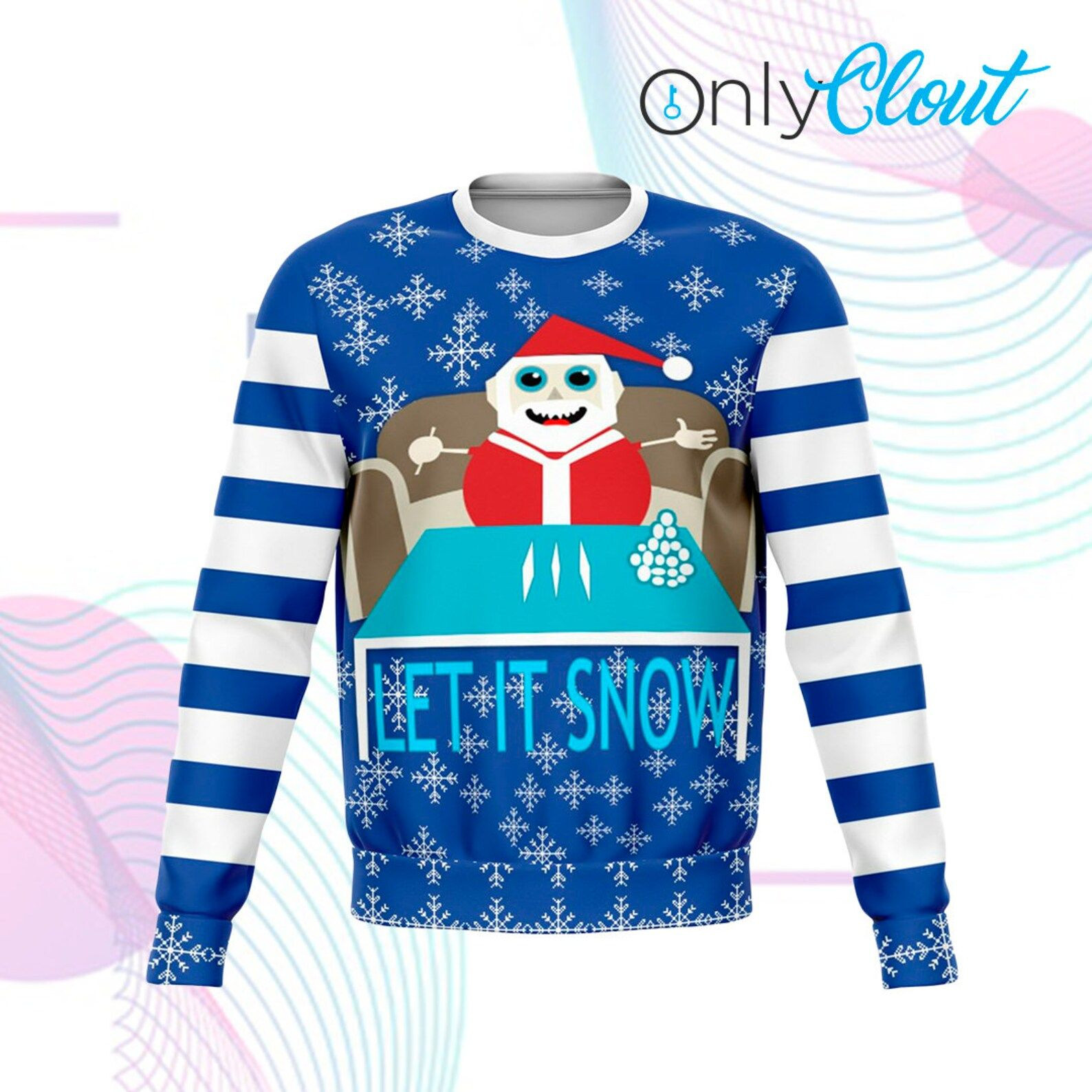 Let It Snow Funny Ugly Christmas Sweater Adult 3D Funny Matching for family
