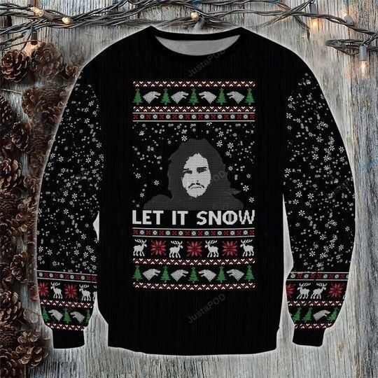 Let It Snow Ugly Christmas Sweater Adult 3D Funny Matching for family