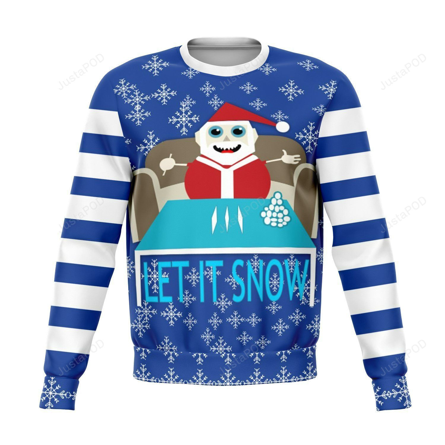 Let It Snow Ugly Christmas Sweater Adult 3D Funny Matching for family