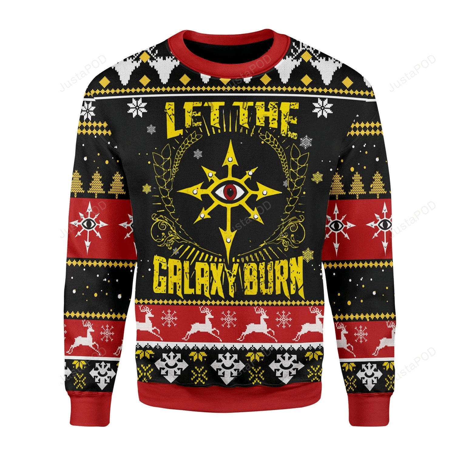 Let The Galaxy Burn Ugly Christmas Sweater Adult 3D Funny Matching for family