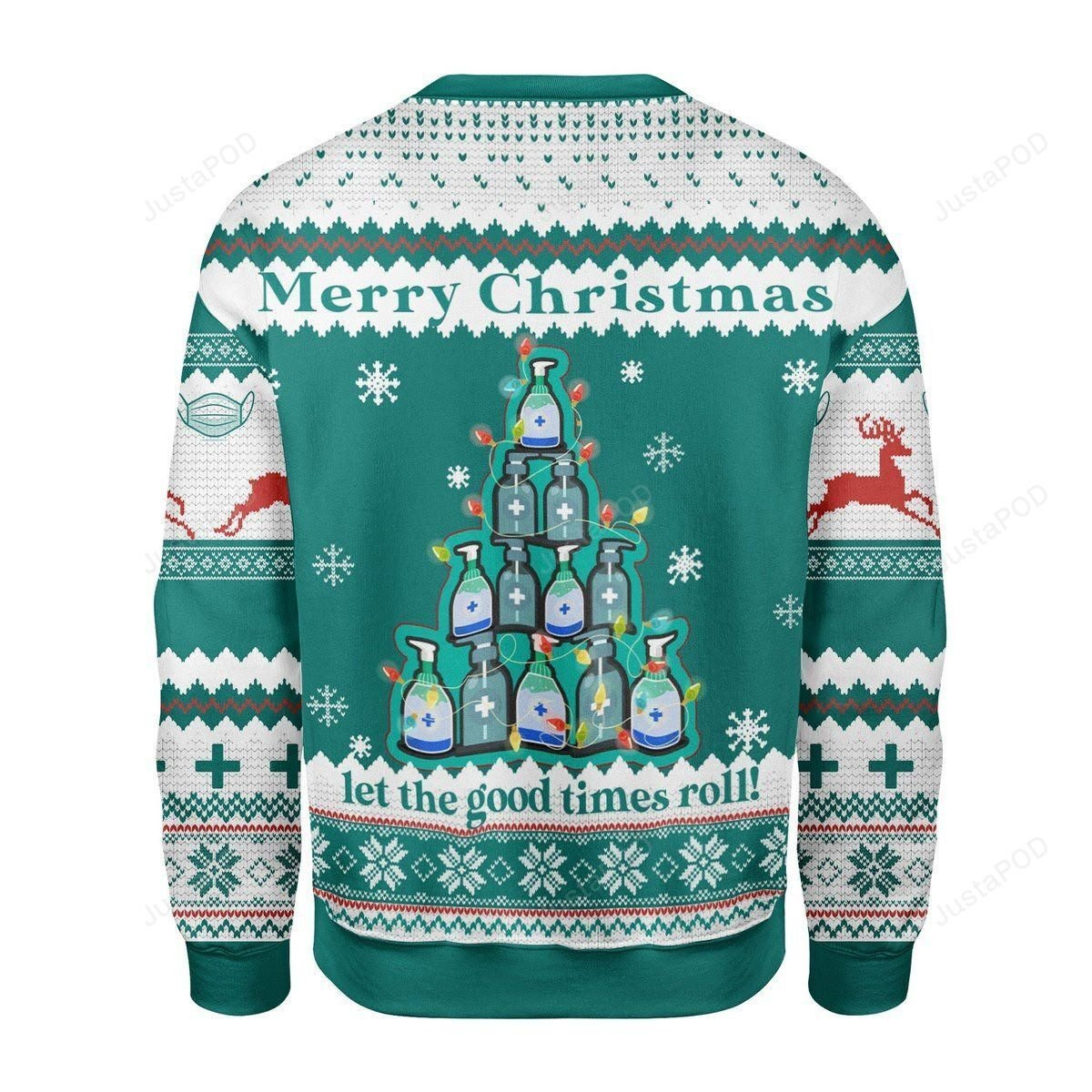 Let The Good Times Roll Ugly Christmas Sweater Adult 3D Funny Matching for family - Image 2