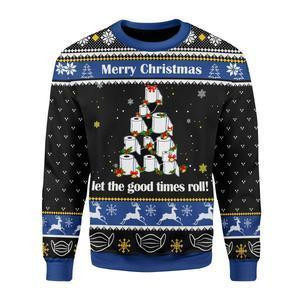 Let The Good Times Roll Ugly Christmas Sweater Adult 3D Funny Matching for family