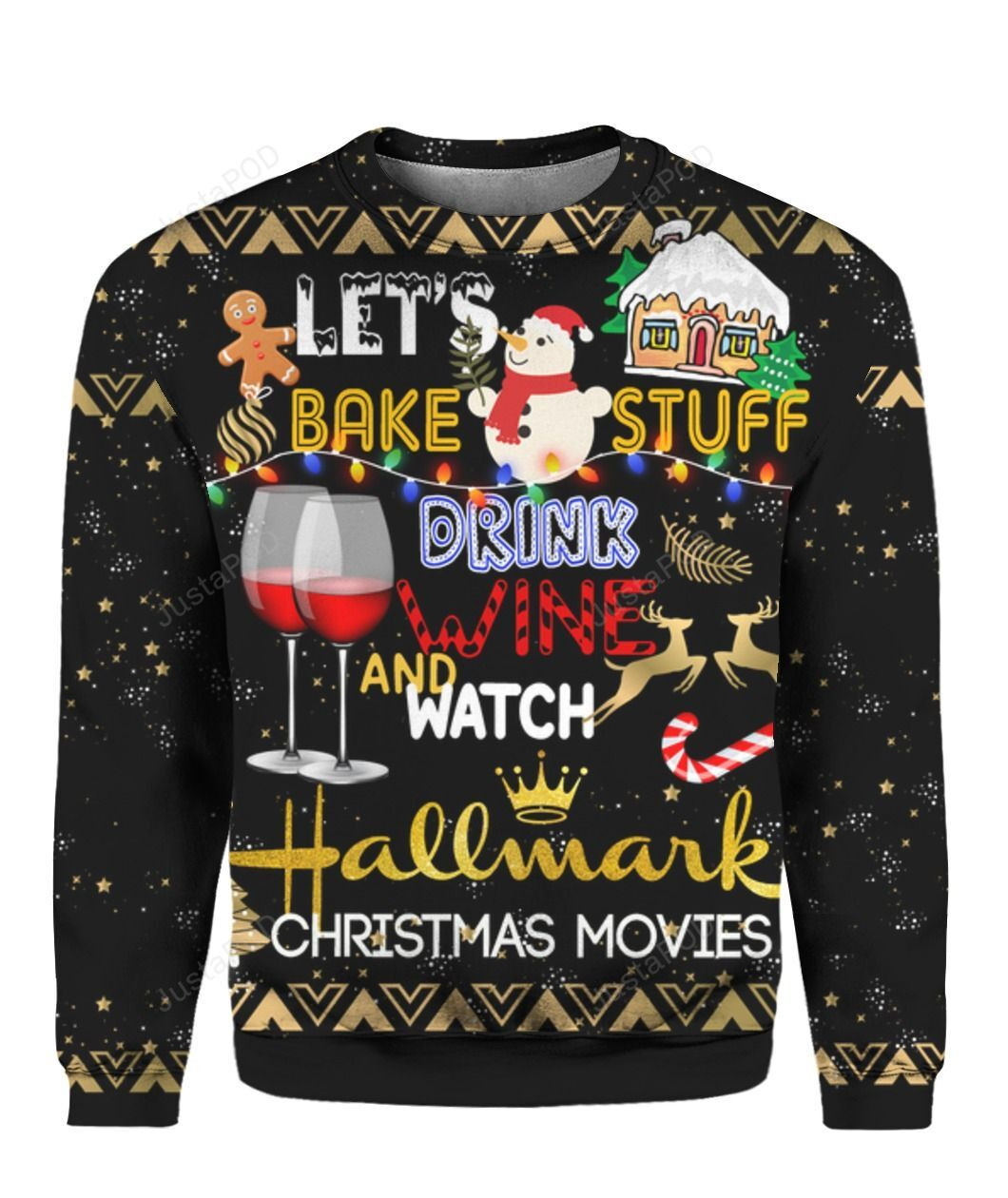 Let'S Bake Stuff Ugly Christmas Sweater Adult 3D Funny Matching for family