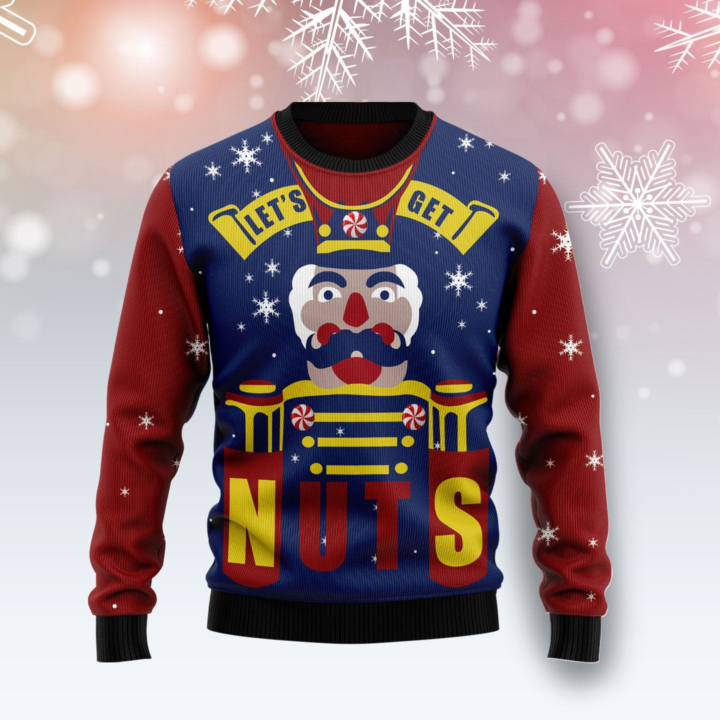 Let's Get Nuts Nutcracker Ugly Christmas Sweater