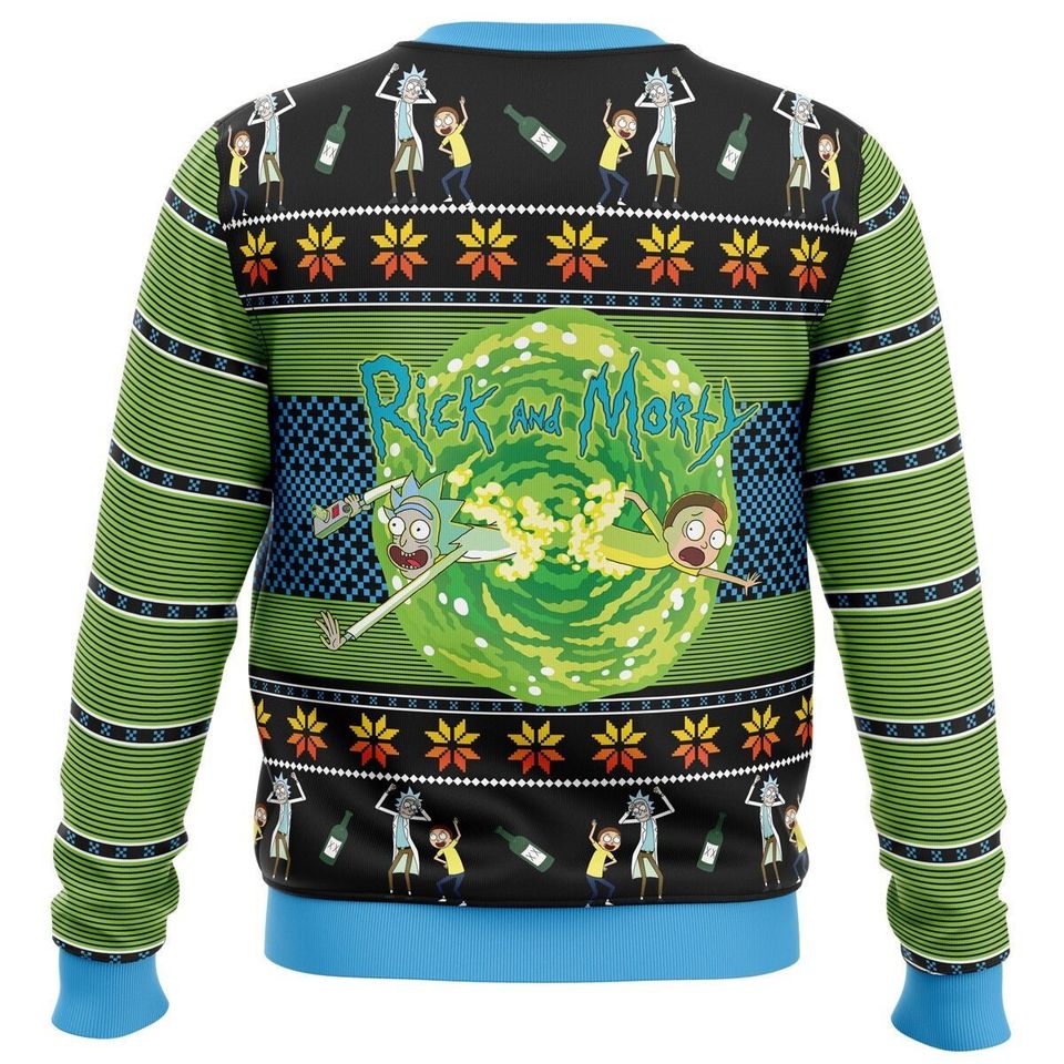Let's get schwif! Rick and Rickandmorty Ugly Christmas Sweater, Christmas Gift - Image 4