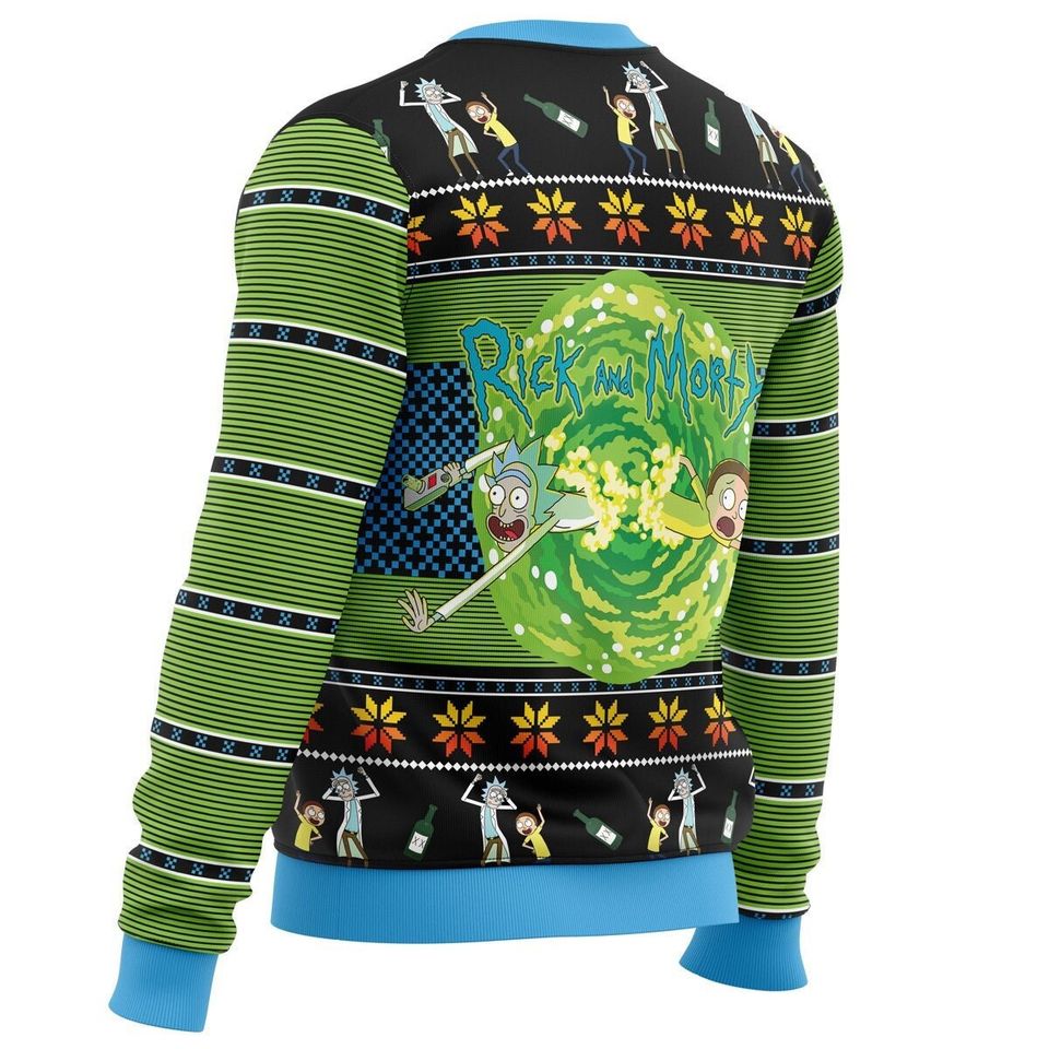 Let's get schwif! Rick and Rickandmorty Ugly Christmas Sweater, Christmas Gift - Image 3
