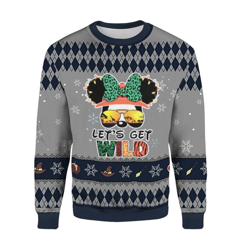 Let's Get Wild Christmas 3D Sweater