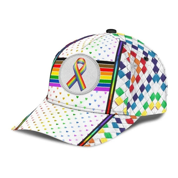 Lgbt 3D All Over Printing Baseball Cap Hat, Couple Gay Gifts, Clasic Cap For Lesbian Trucker Hats Custom Hats Gifts For Men & Women