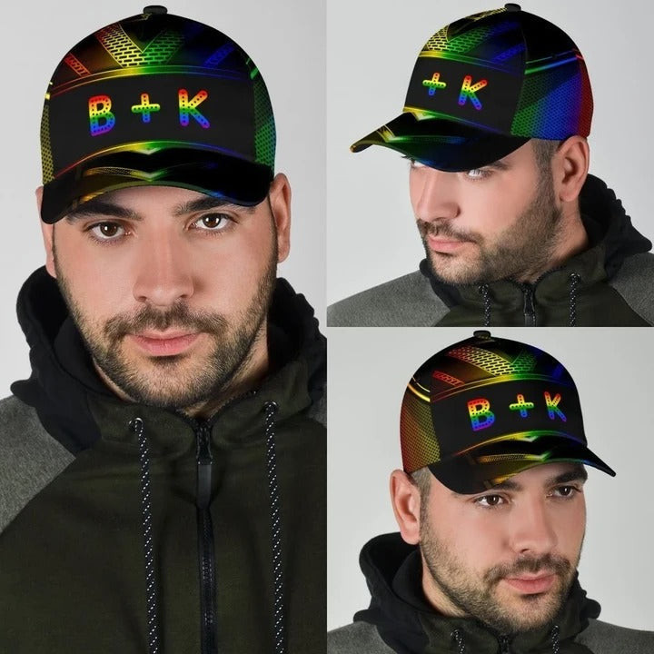 Lgbt Baseball 3D Cap, B Plus K Lgbt Printing Baseball Cap Hat Trucker Hats Custom Hats Gifts For Men & Women