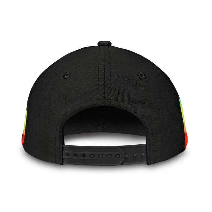 LGBT Cap, Bright Colored Ribbon Awareness LGBTQ Printing 3D Baseball Cap Hat Trucker Hats Custom Hats Gifts For Men & Women