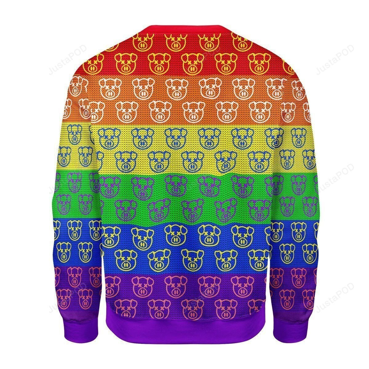 Lgbt Cute Pig Ugly Christmas Sweater Adult 3D Funny Matching for family