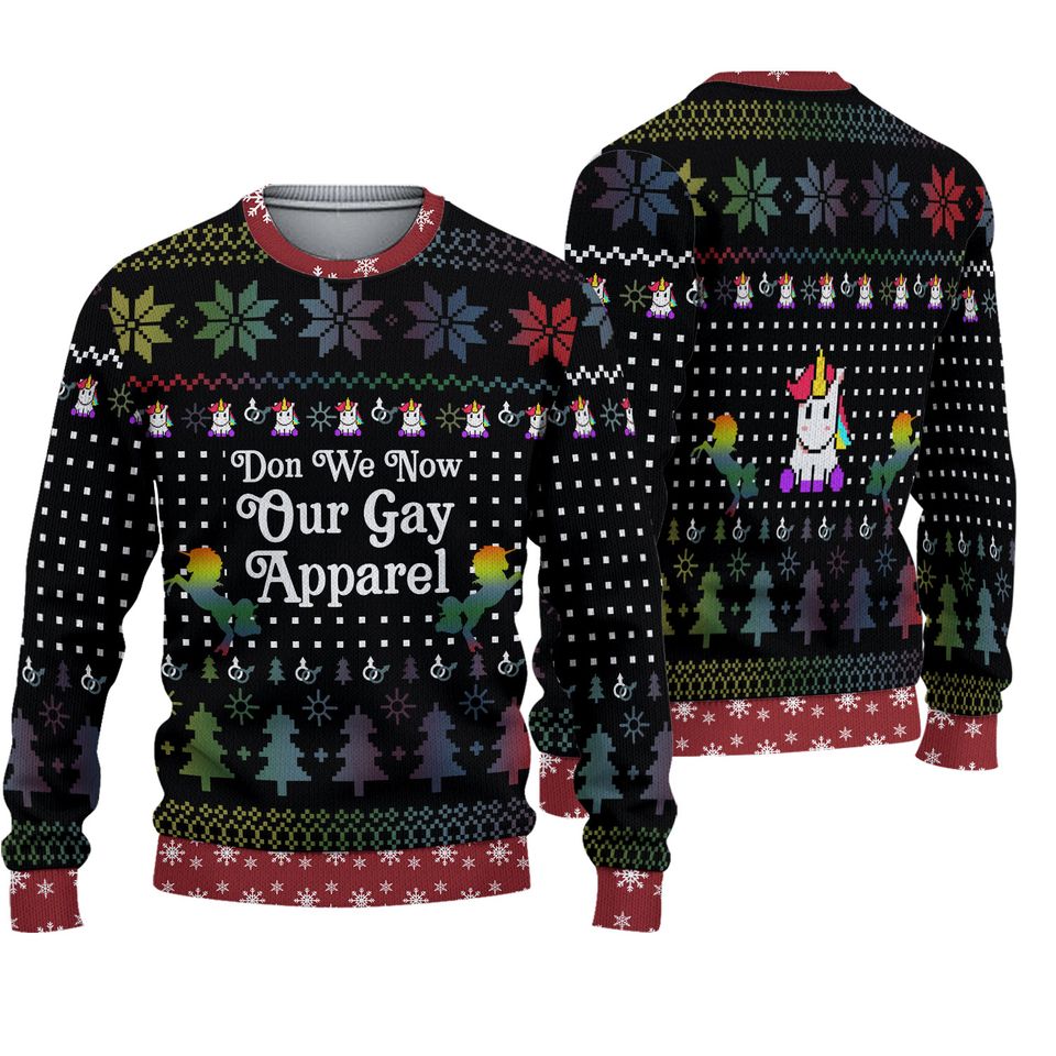 LGBT Don't We Now Our Gay Apparel Ugly Christmas Sweater