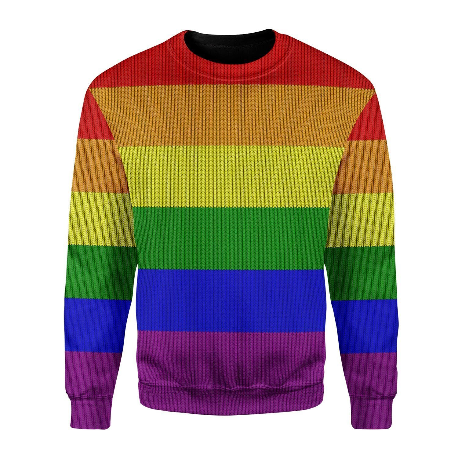 LGBT Flag Ugly Christmas Sweater Adult 3D Funny Matching for family