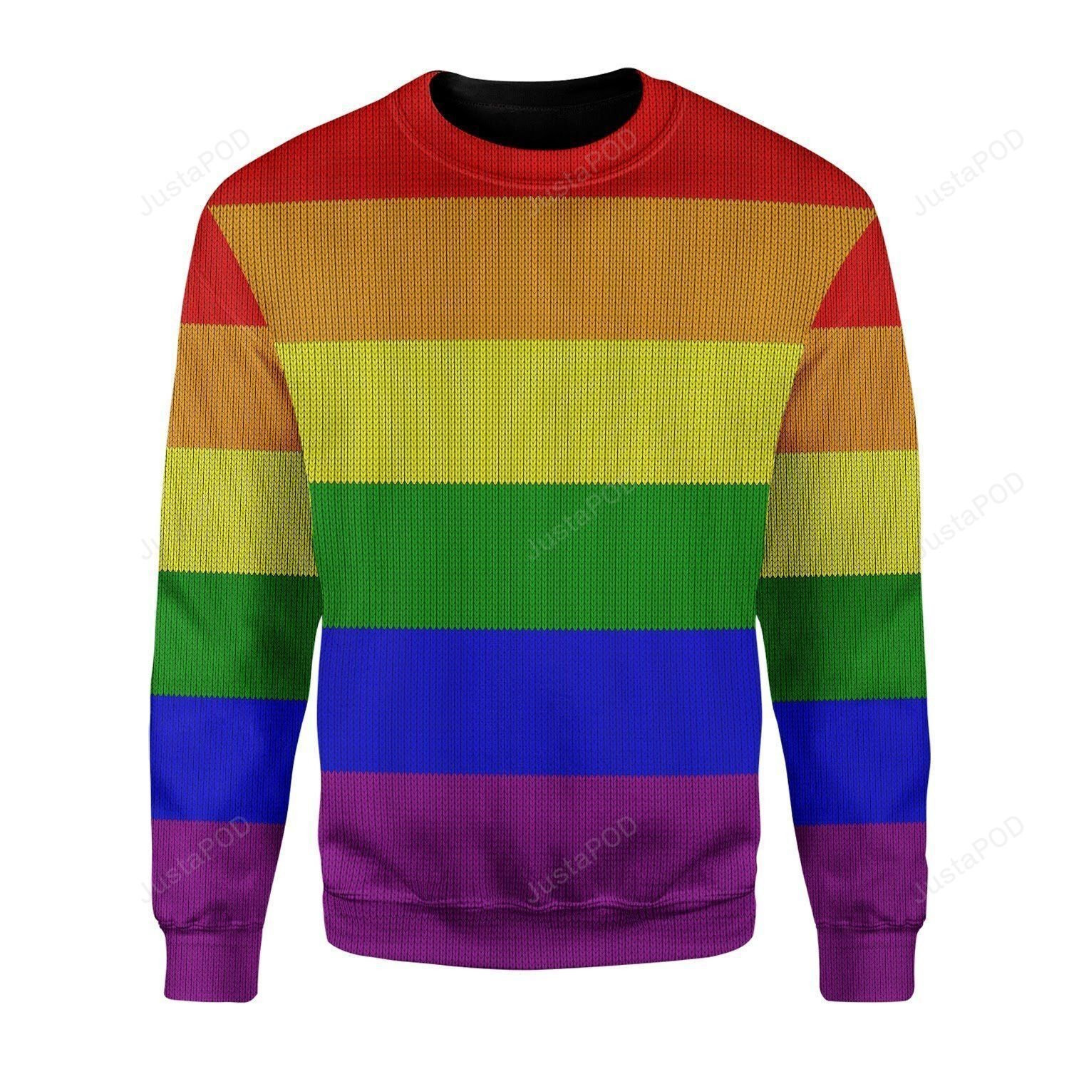 Lgbt Flag Ugly Christmas Sweater Adult 3D Funny Matching for family
