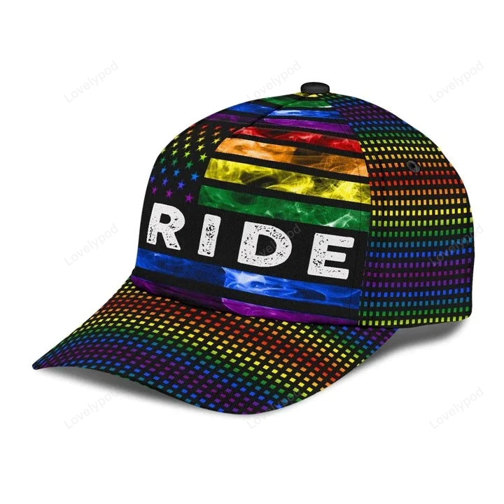 LGBT Pride All Over Printed Baseball Cap, Couple Gaymer Baseball Cap Hat, Lesbian Pride Accessories Trucker Hats Custom Hats Gifts For Men & Women