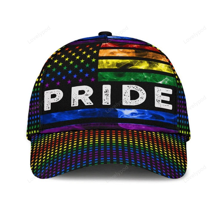 LGBT Pride All Over Printed Baseball Cap, Couple Gaymer Baseball Cap Hat, Lesbian Pride Accessories Trucker Hats Custom Hats Gifts For Men & Women
