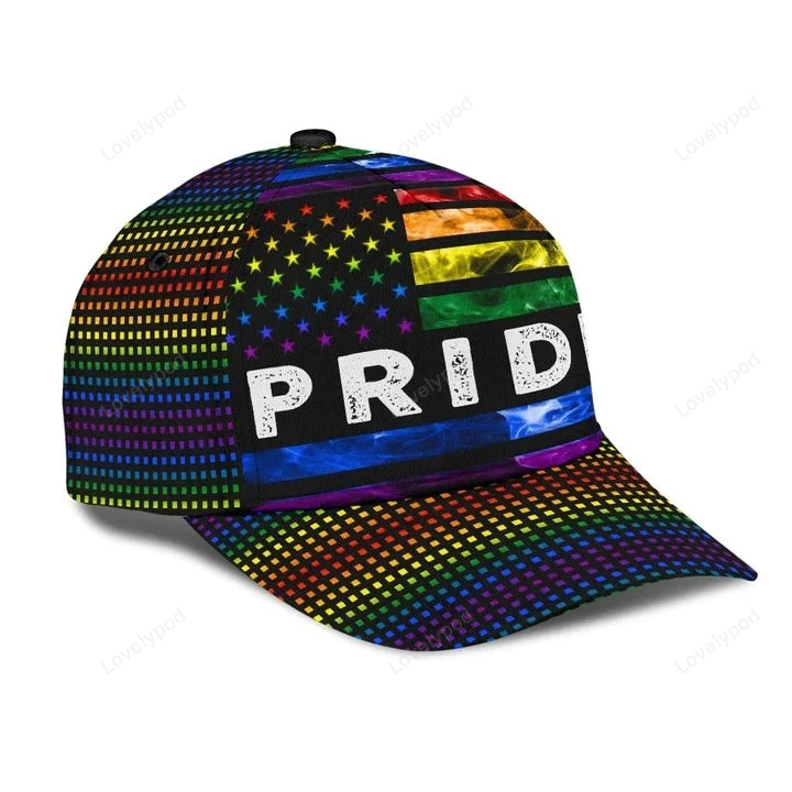 LGBT Pride All Over Printed Baseball Cap, Couple Gaymer Baseball Cap Hat, Lesbian Pride Accessories Trucker Hats Custom Hats Gifts For Men & Women