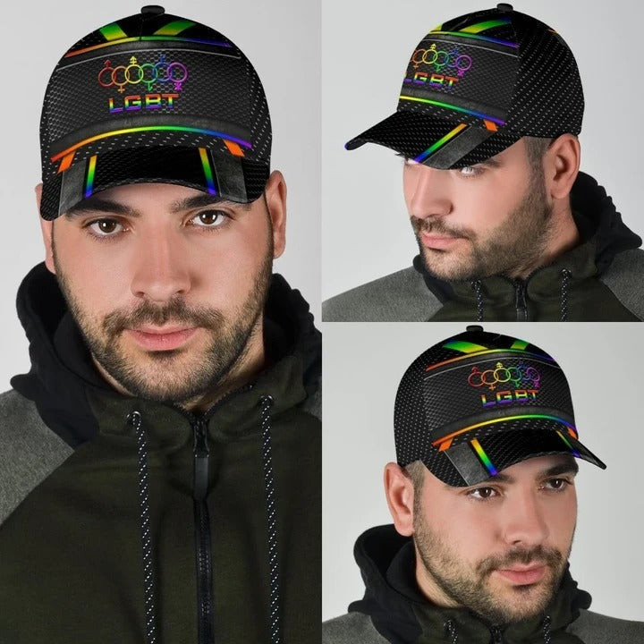 LGBT Pride Baseball Classic Cap, Fascinating Proud LGBT Pride Printing Baseball Cap Hat, Pride Gifts Trucker Hats Custom Hats Gifts For Men & Women
