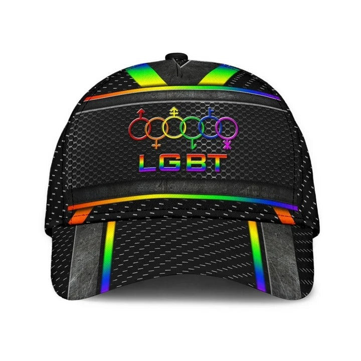 LGBT Pride Baseball Classic Cap, Fascinating Proud LGBT Pride Printing Baseball Cap Hat, Pride Gifts Trucker Hats Custom Hats Gifts For Men & Women