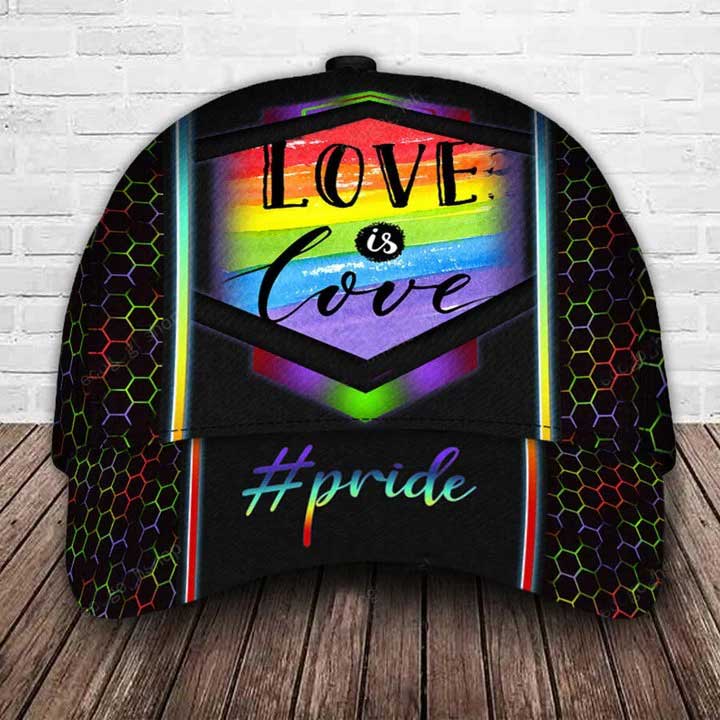 LGBT Pride Classic Cap, Love Is Love Pride Baseball Cap For Gaymer, Ally Support LGBT Cap Trucker Hats Custom Hats Gifts For Men & Women