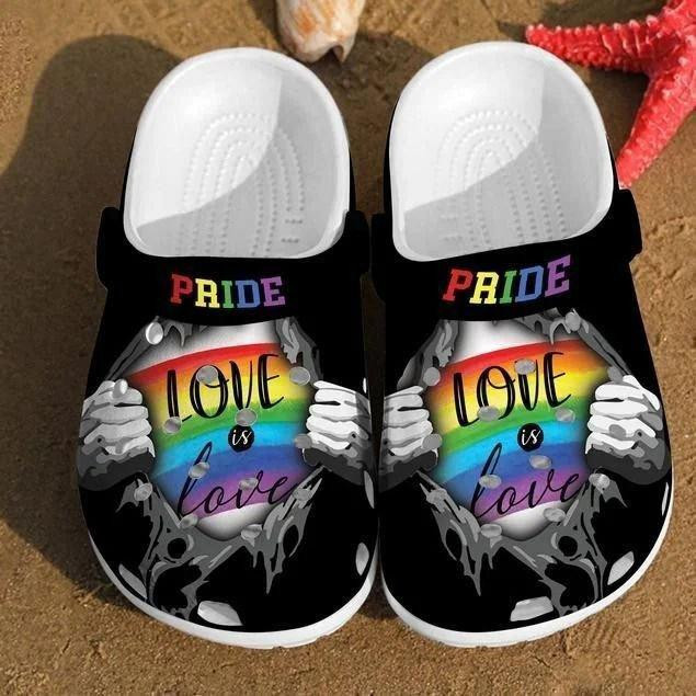 Lgbt Pride Love Is Love Lgbt Pride Rainbow Lgbt Rubber clog Shoes Comfy Footwear