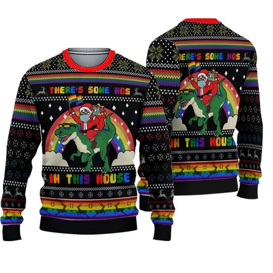 LGBT Santa Ugly Christmas Sweater, Christmas Ugly Sweater - Image 2