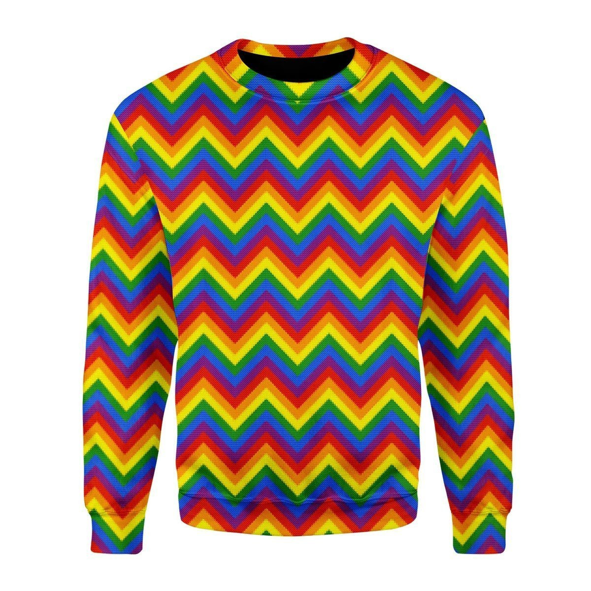 LGBT Seamless Ugly Christmas Sweater Adult 3D Funny Matching for family