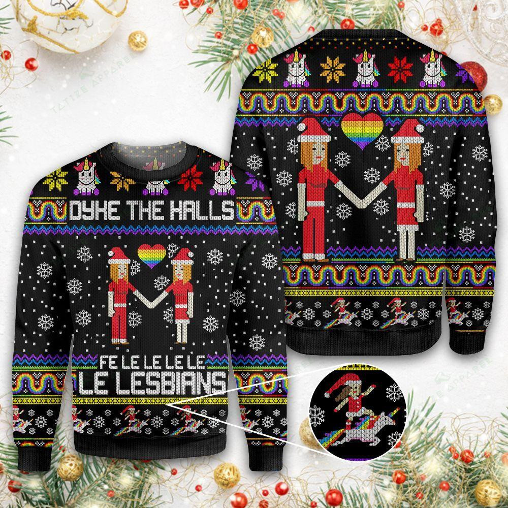 LGBT Ugly Christmas Sweater Adult 3D Funny Matching for family