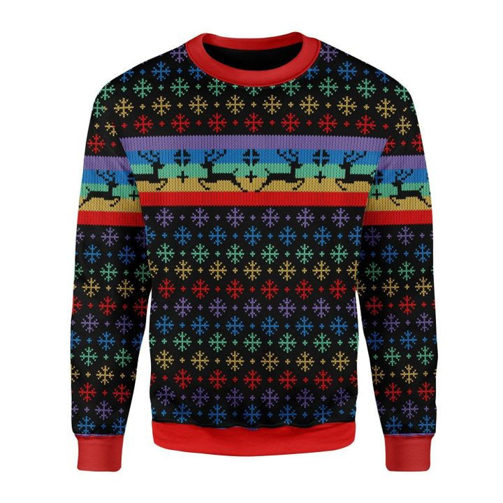 LGBT Ugly Christmas Sweater Adult 3D Funny Matching for family