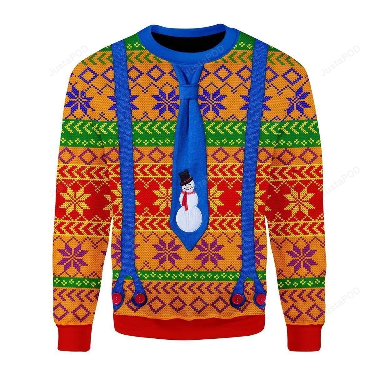 Lgbt With Tie And Suspenders Ugly Christmas Sweater Adult 3D Funny Matching for family