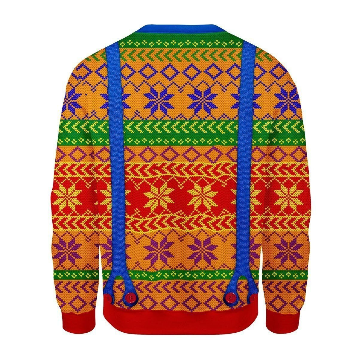 Lgbt With Tie And Suspenders Ugly Christmas Sweater Adult 3D Funny Matching for family - Image 2