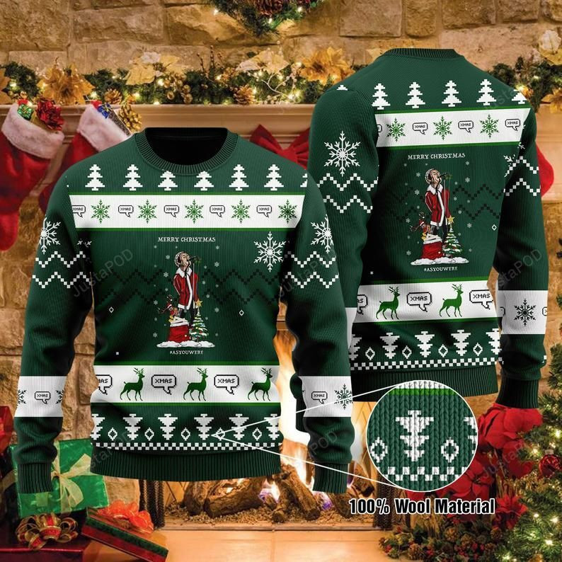 Liam Gallagher Christmas Tree For Fans Ugly Christmas Sweater Adult 3D Funny Matching for family