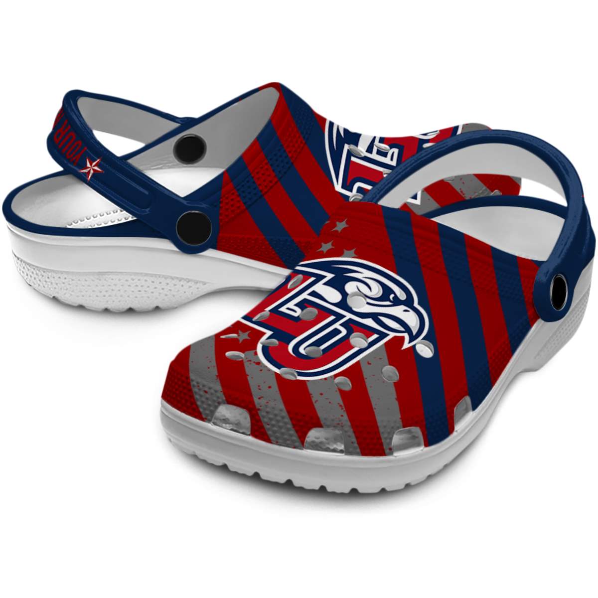 Liberty Flames NCAA Sport Crocs Crocband Clogs Shoes Comfortable For Men Women and Kids