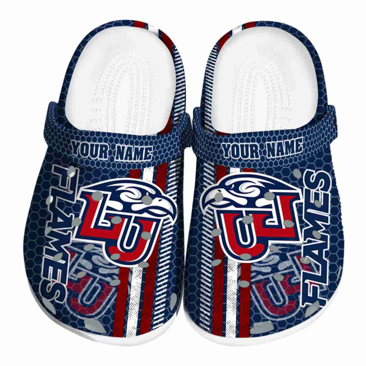 Liberty Flames NCAA Sport Crocs Crocband Clogs Shoes Comfortable For Men Women and Kids