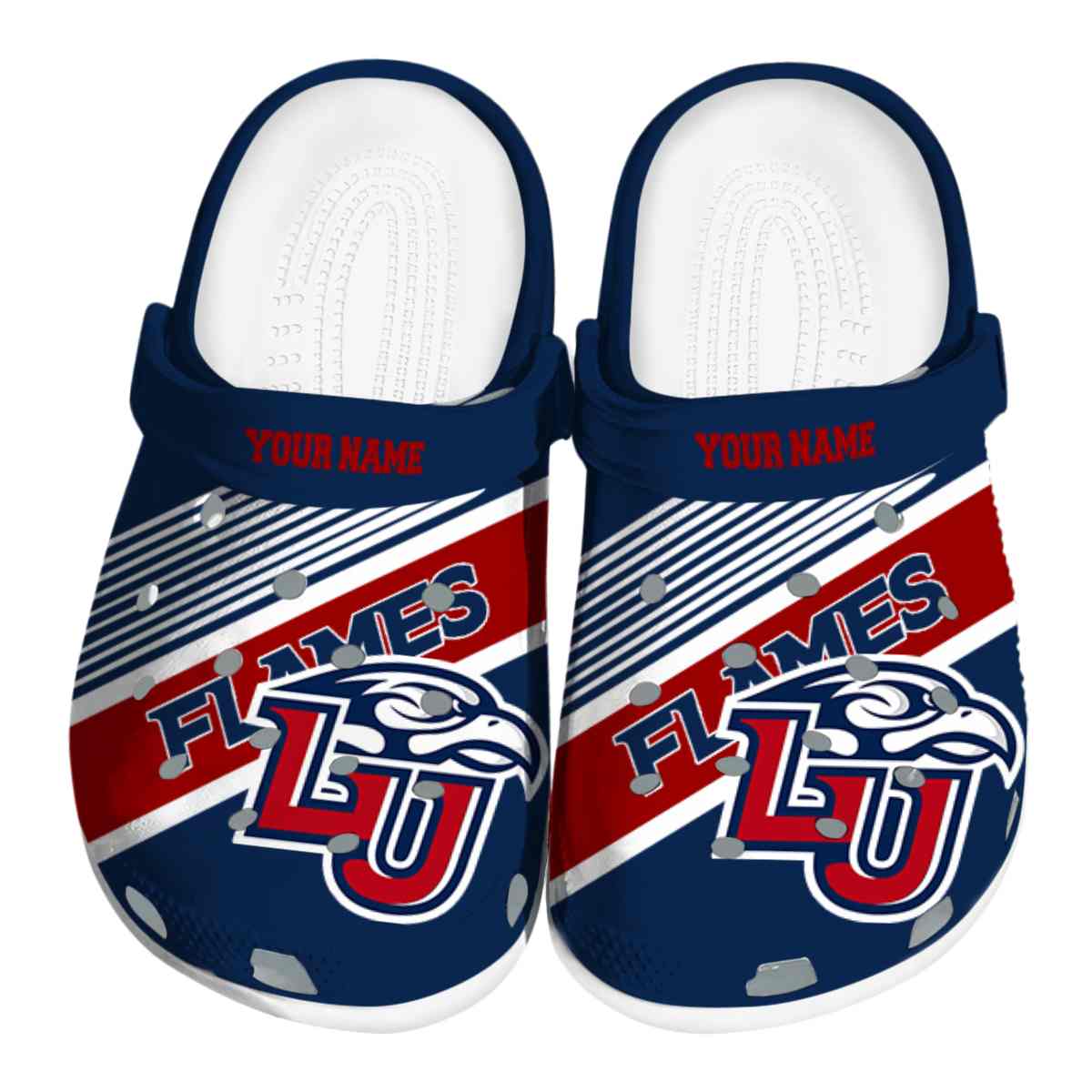 Liberty Flames NCAA Sport Crocs Crocband Clogs Shoes Comfortable For Men Women and Kids
