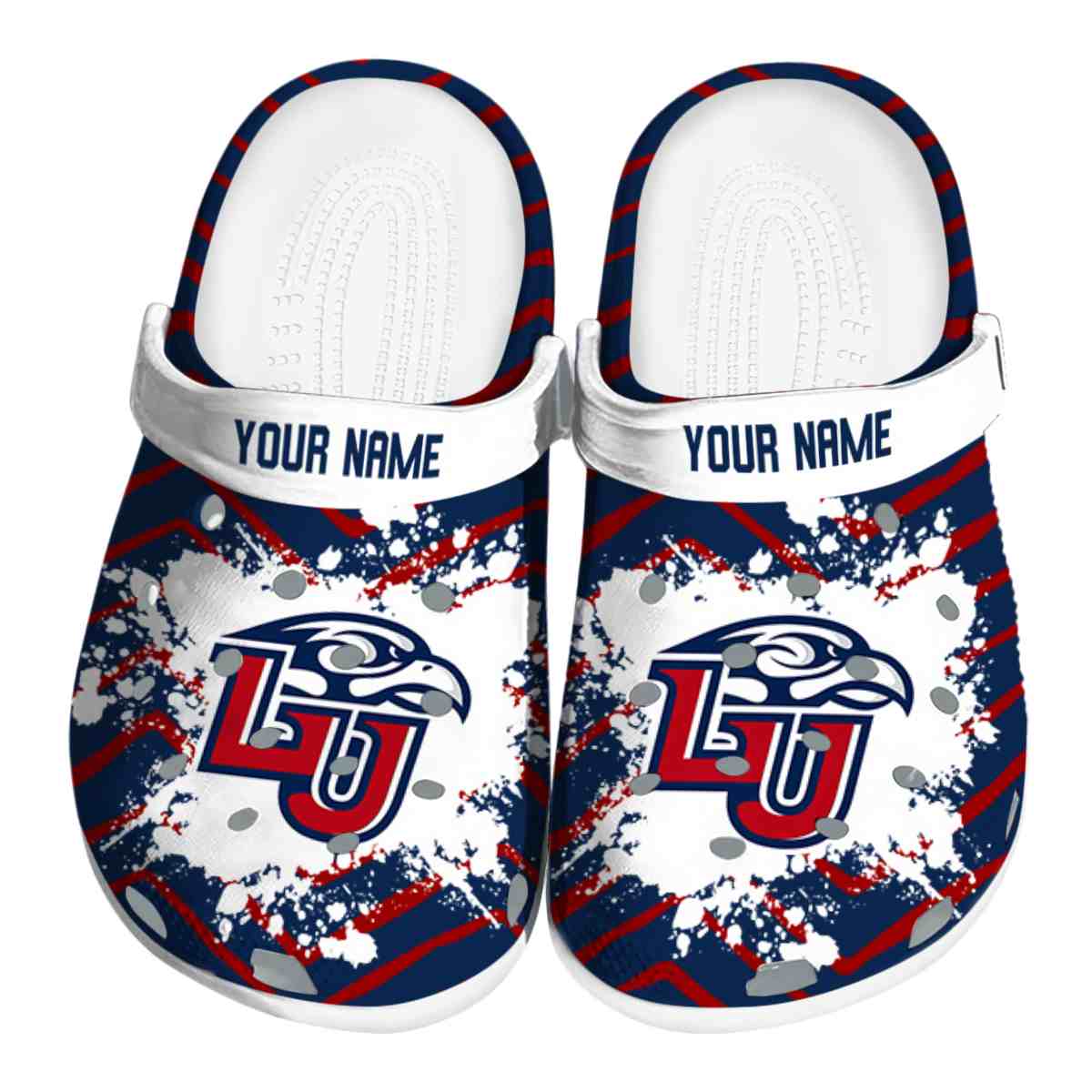 Liberty Flames NCAA Sport Crocs Crocband Clogs Shoes Comfortable For Men Women and Kids
