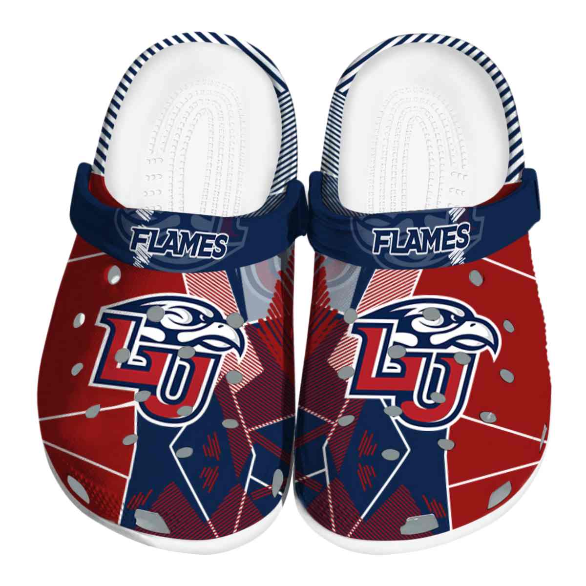 Liberty Flames NCAA Sport Crocs Crocband Clogs Shoes Comfortable For Men Women and Kids