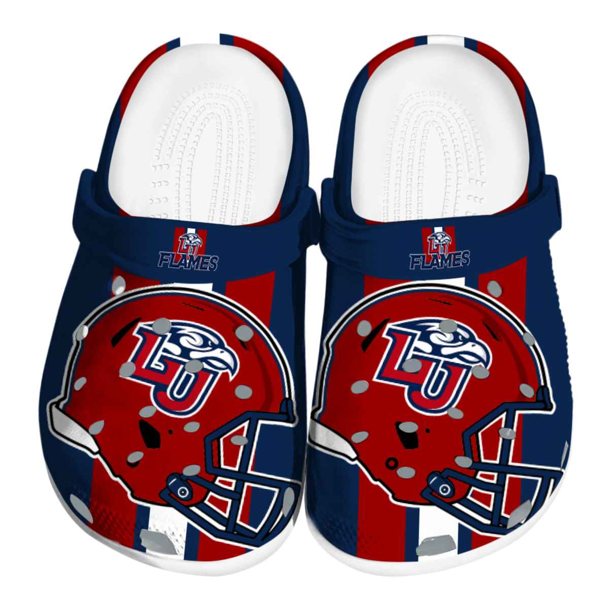Liberty Flames NCAA Sport Crocs Crocband Clogs Shoes Comfortable For Men Women and Kids