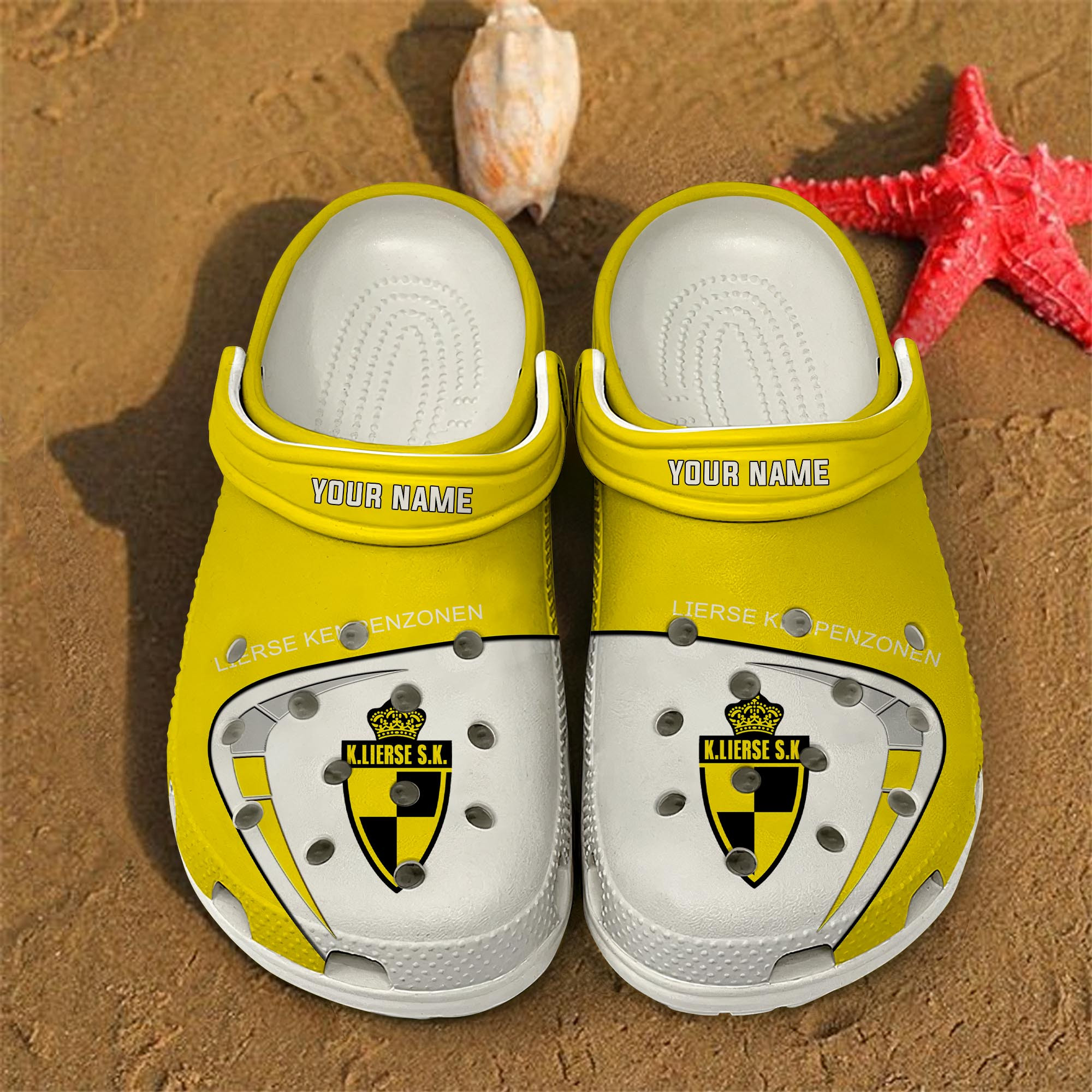 Lierse Kempenzonen Football Crocs Crocband Clogs Shoes Comfortable For Men Women and Kids