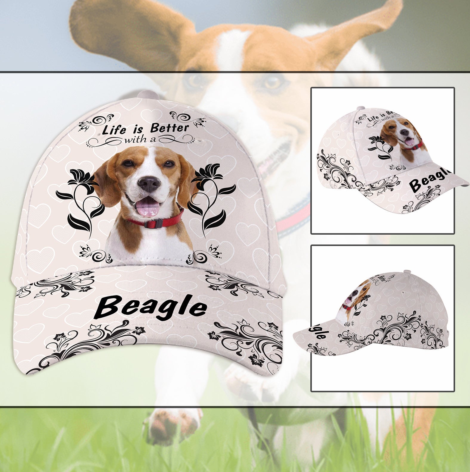 Life Is Better With Beagle Hat Classic Cap Trucker Hats Custom Hats Gifts For Men & Women