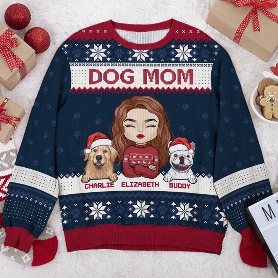 Life Is Better With Dogs - Dog Personalized Custom Ugly Sweatshirt