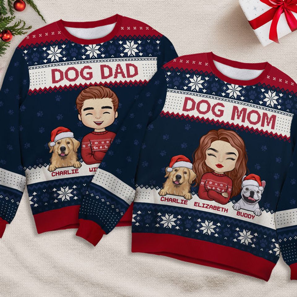 Life Is Better With Dogs - Dog Personalized Ugly Sweatshirt - Christmas Gift For Pet Owners, Pet Lovers - Image 3