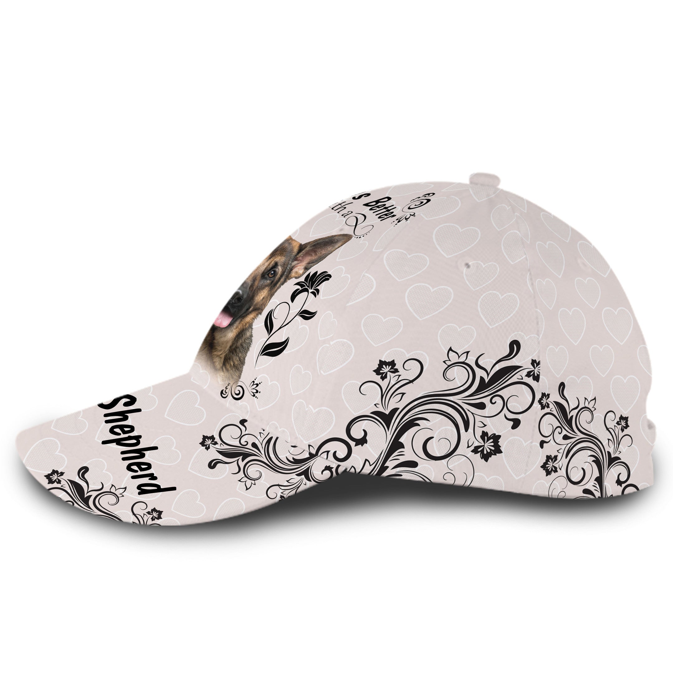 Life Is Better With German Shepherd Hat Classic Cap Trucker Hats Custom Hats Gifts For Men & Women