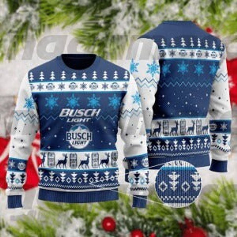 Light Beer Ugly Christmas Sweater, Busch Beer Gift