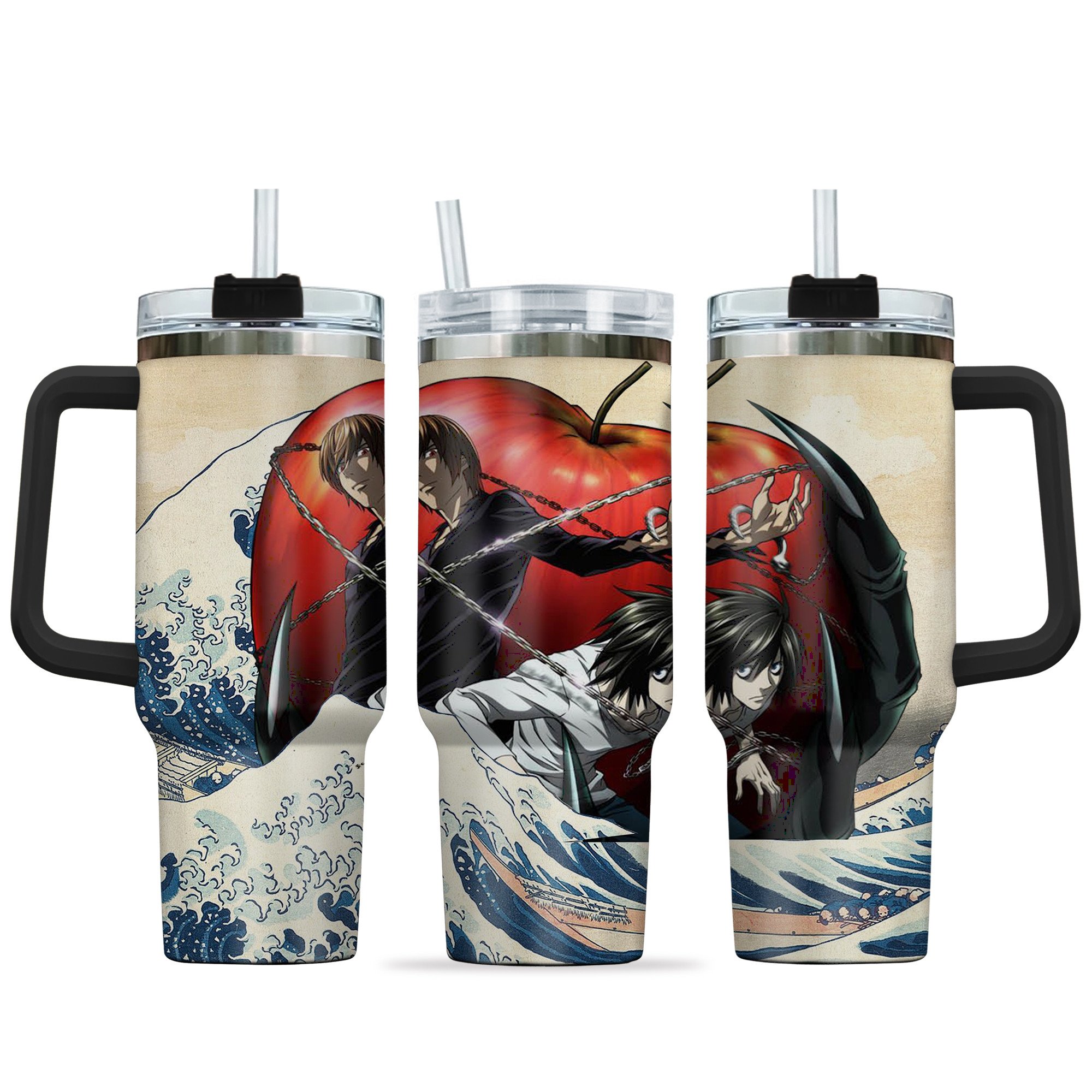 Light Yagami x L Lawliet Death Note Anime Custom Stanley Cup 40 oz 30 oz Tumbler With HandleTVC2301146