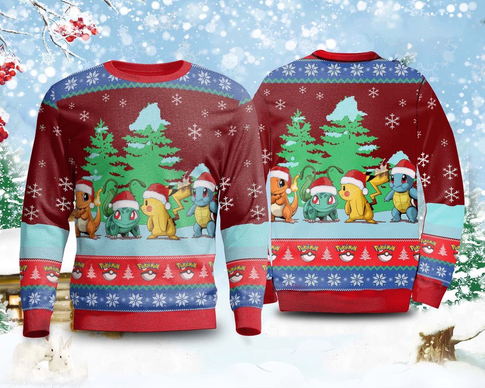 Lightning Bolt Xmas Sweater Ugly Christmas Sweater, Xmas Gift