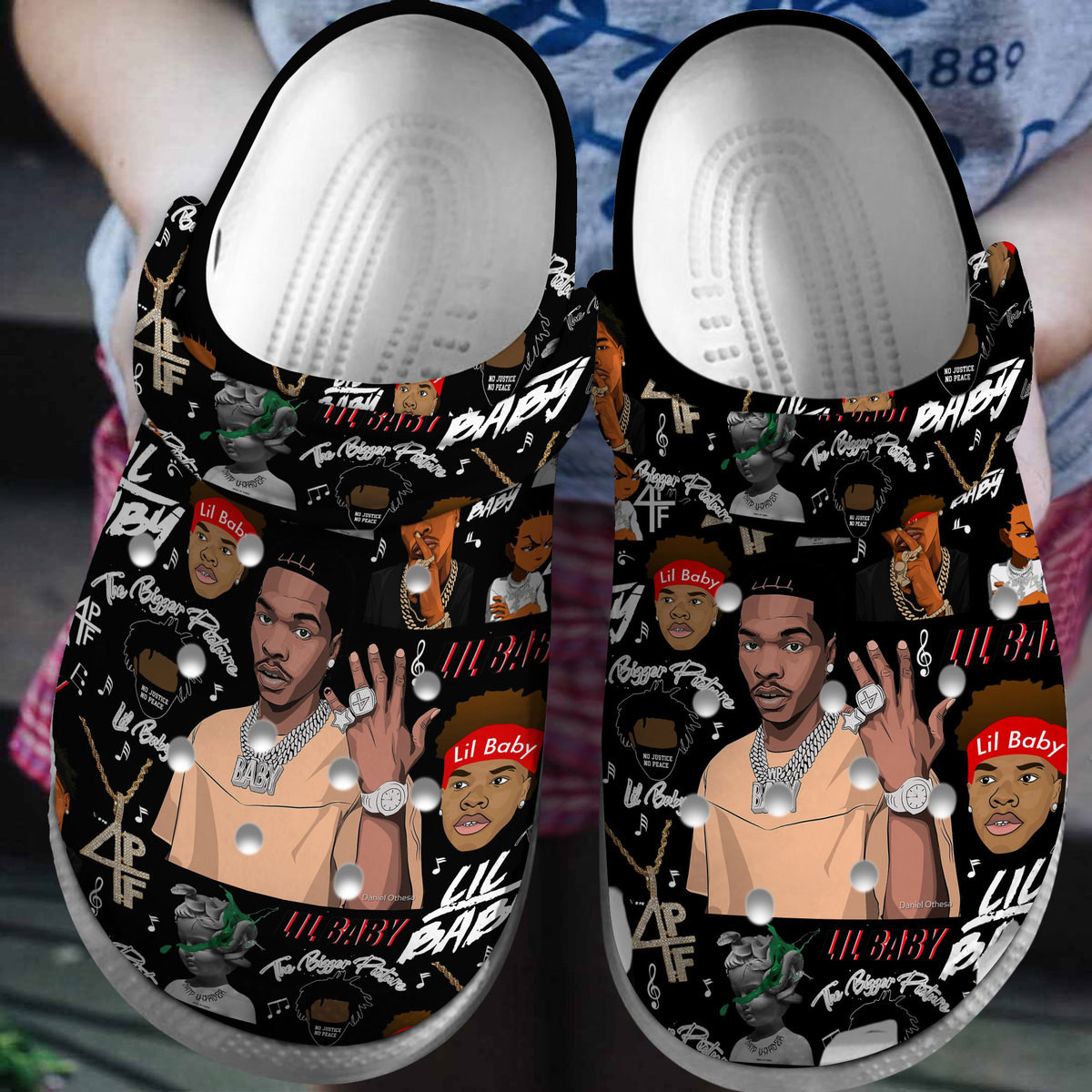 Lil Baby Music Crocs Crocband Clogs Shoes Comfortable For Men Women and Kids