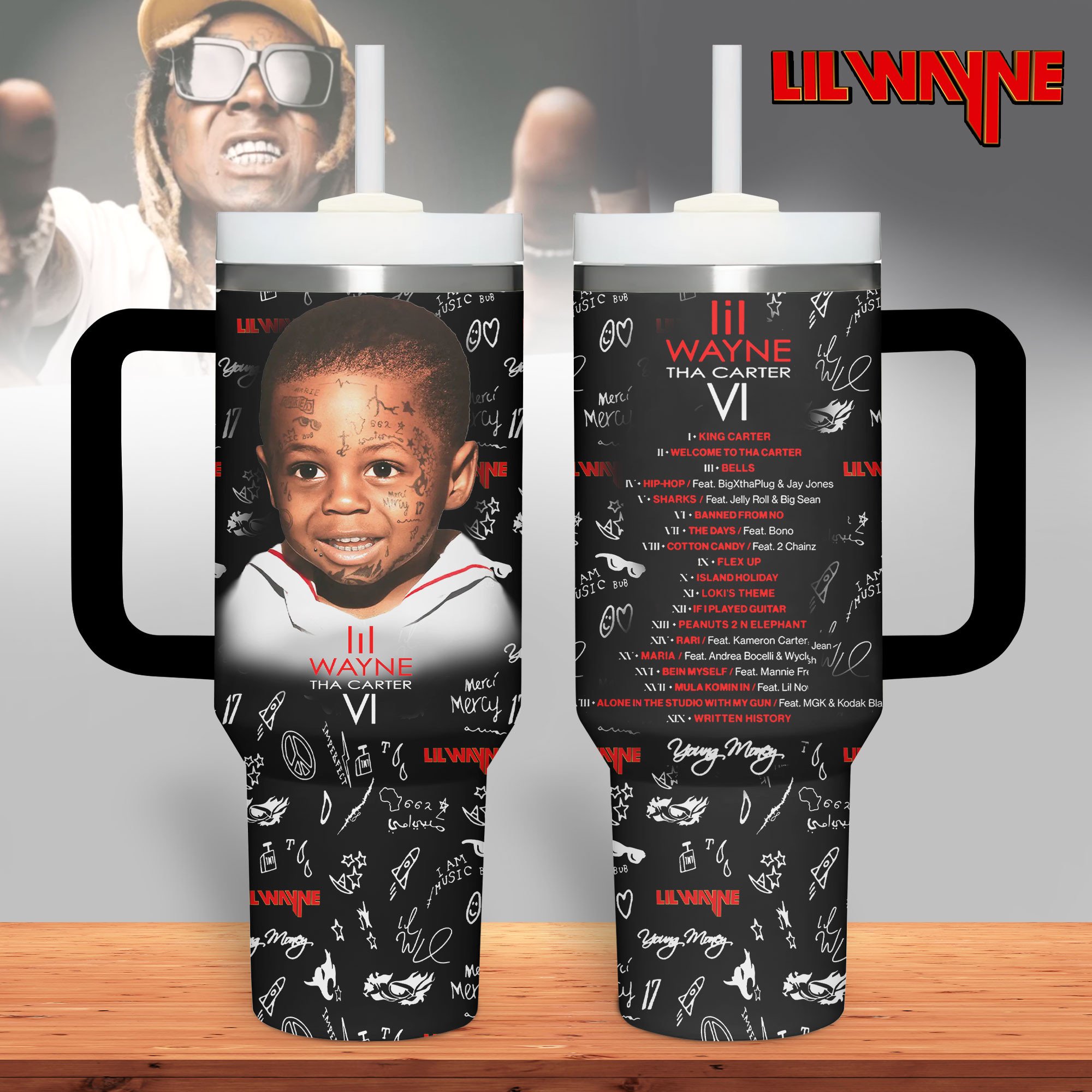 Lil Wayne Music Custom Stanley Cup 40 oz 30 oz Tumbler With HandleTVC2301181