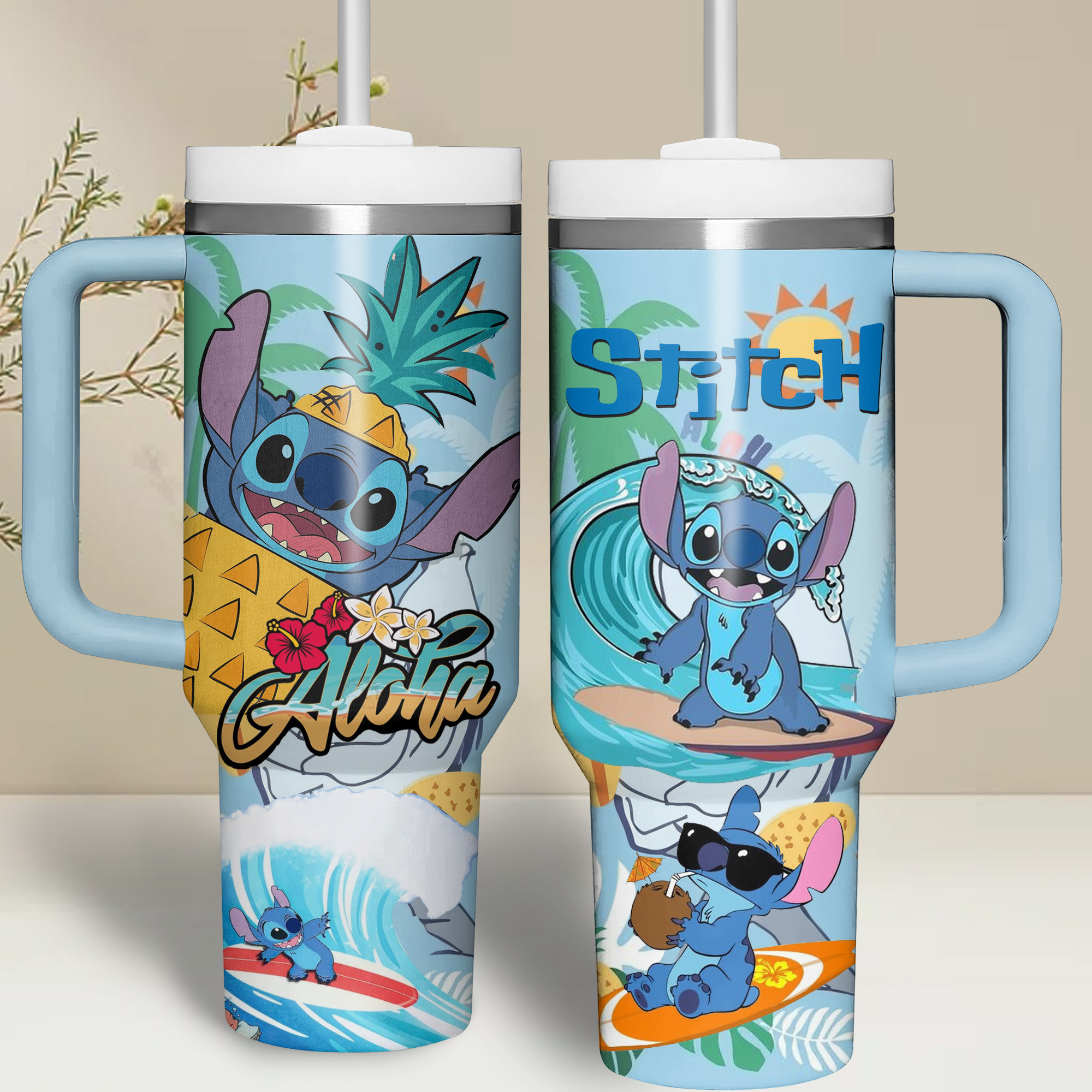 Lilo & Stitch Cartoon Custom Stanley Cup 40 oz 30 oz Tumbler With HandleTVC2301266